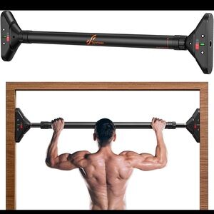 Adjustable Doorway Pull-Up Bar - Black